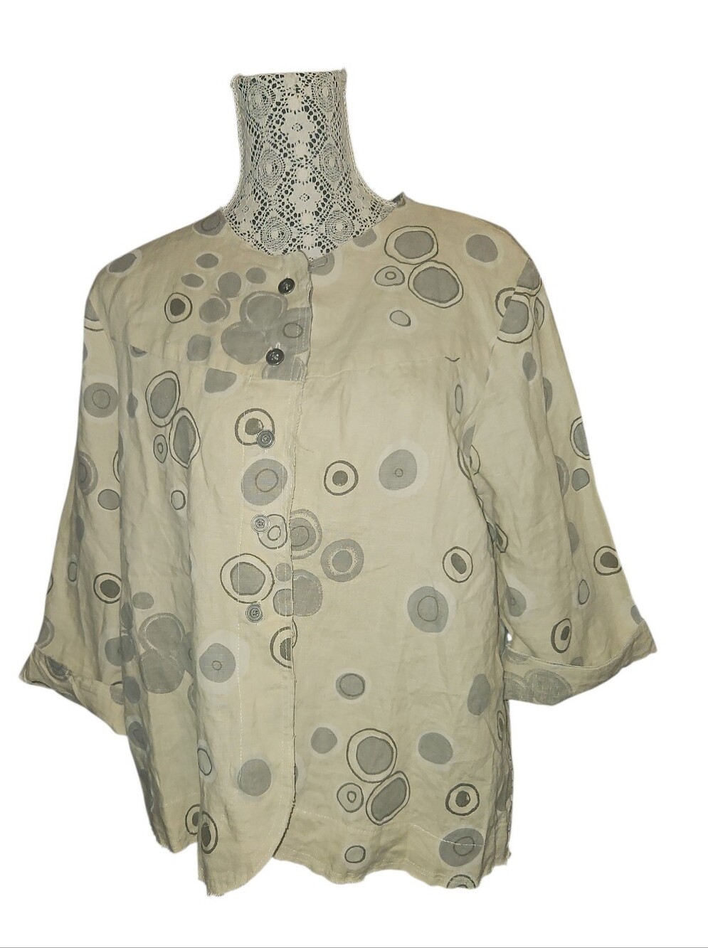 Polka Dots Artsy Printed Lightweight Jacket